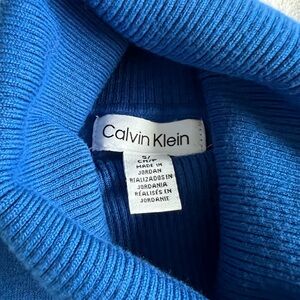 Calvin Klein Women Vibrant Blue Turtleneck Sweater